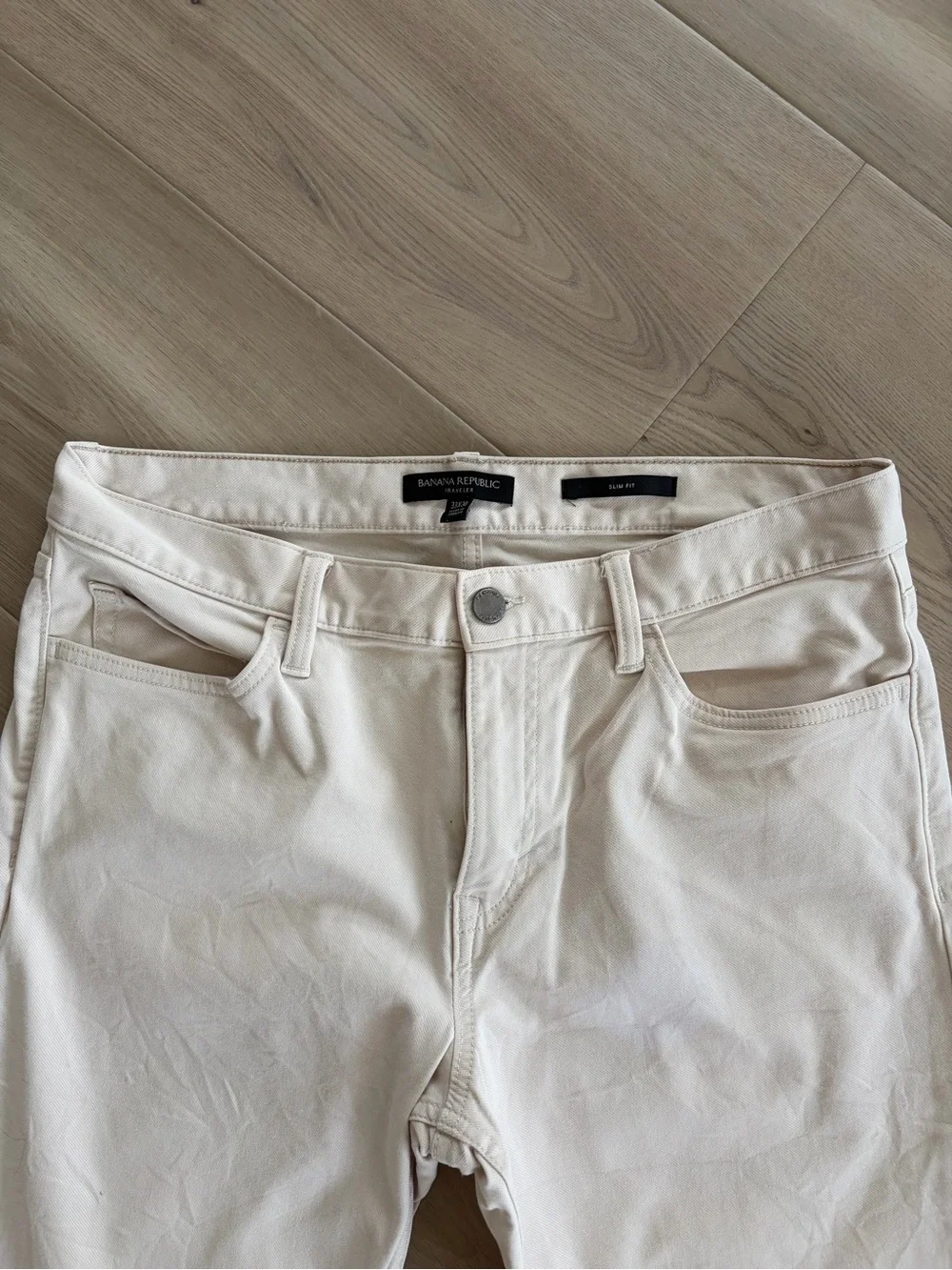 Banana Republic Men's Slim Jeans in Off-White Size 33x30